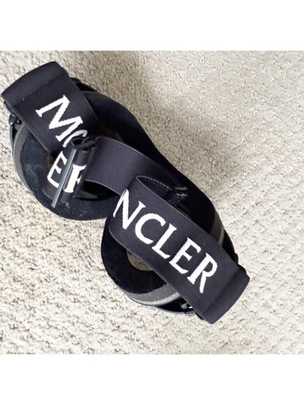 MONCLER glasses eyewear Logo Goggles Ski Snowboard Sports sunglasses Black - Picture 6 of 16